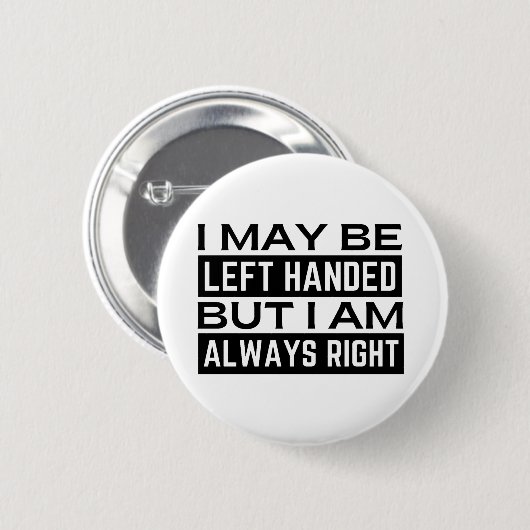 Badge Rond 5 Cm de Left Hander (Devant & derrière)