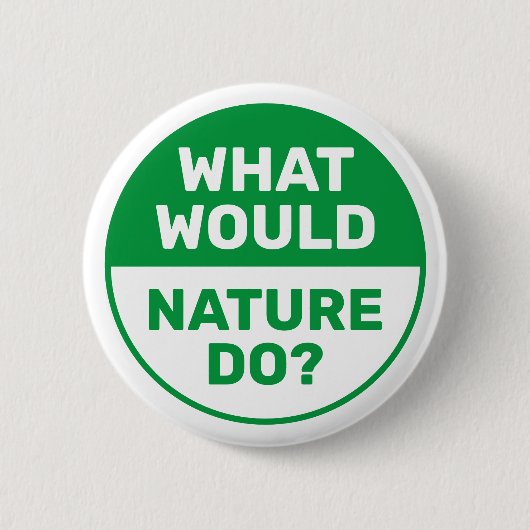 Badge Rond 5 Cm De l'environnement "Que ferait la nature ?" Progre (Devant)