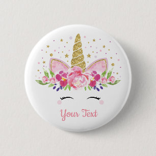Badge Rond 5 Cm De licorne ęrs cadeaux d'anniversaire d'abord