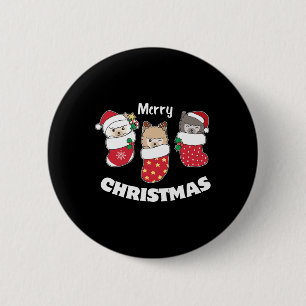 Badge Rond 5 Cm De Mignons Alpacas Dans Les Bas De Noël Pour Noël
