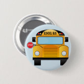Badge Rond 5 Cm De nouveau à l'autobus scolaire (Devant & derrière)