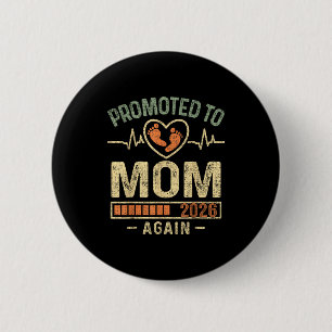 Badge Rond 5 Cm De nouveau promue maman en 2026, bébé attendu bien