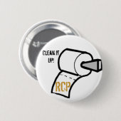 Badge Rond 5 Cm de papier, nettoyez-le ! , (Devant & derrière)