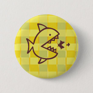 Badge Rond 5 Cm De petits poissons de grands poissons - coupez la
