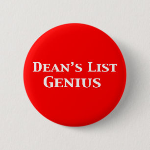 Badge Rond 5 Cm Dean's List Genius Gifts