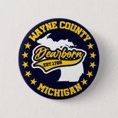 Badge Rond 5 Cm Dearborn, Michigan (Devant)