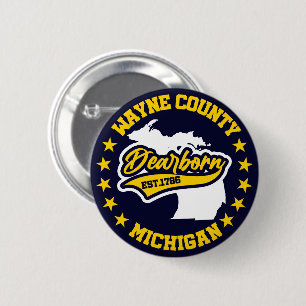 Badge Rond 5 Cm Dearborn, Michigan