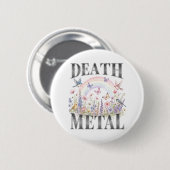 Badge Rond 5 Cm Death Metal (Devant & derrière)