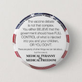 Badge Rond 5 Cm Débat sur le vaccin (Devant)