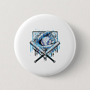 Badge Rond 5 Cm Débit De Baseball Pour Garçons Ice Cream Drip Jeun