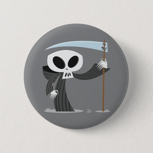Badge Rond 5 Cm Décès - Bouton (Devant)
