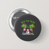 Badge Rond 5 Cm Deck The Palms Flamingo Trocal Christmas Lights Pa (Devant & derrière)