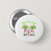 Badge Rond 5 Cm Deck The Palms Flamingo Trocal Christmas Lights Pa (Devant & derrière)