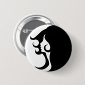 Badge Rond 5 Cm Deco mod woman (Devant & derrière)