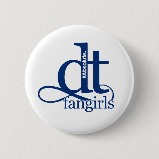 Badge Rond 5 Cm Décollement absolu Fangirls (BLEU) (Devant)