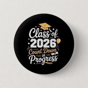 Badge Rond 5 Cm Décompte à rebours pour la remise des diplômes de
