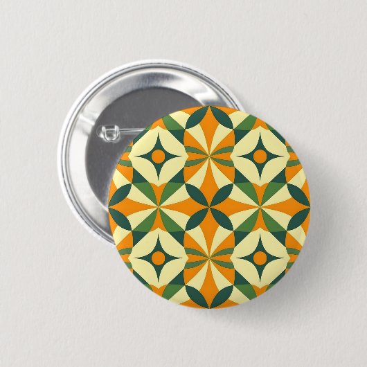 Badge Rond 5 Cm Decorative retro seamless pattern (Devant & derrière)