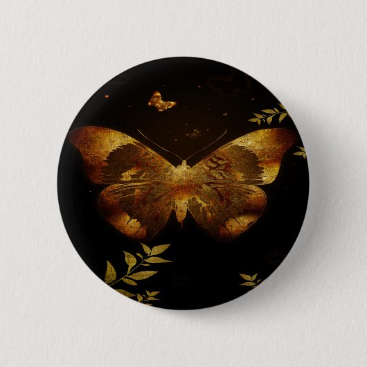 Badge Rond 5 Cm Découpe à papillon en fer (Devant)