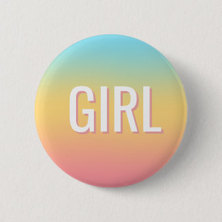 Badge Rond 5 Cm Découvrez le sexe de bébé ombré fille