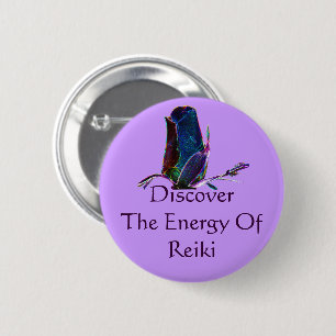 Badge Rond 5 Cm Découvrez L'Énergie Du Reiki