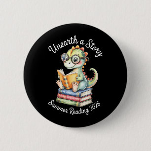 Badge Rond 5 Cm Découvrez une histoire de lecture d'été 2026 Livre