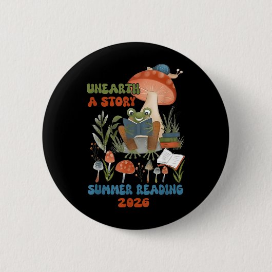 Badge Rond 5 Cm Découvrez une histoire, programme de lecture estiv (Devant)