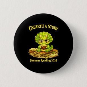 Badge Rond 5 Cm Découvrez une histoire tricératops dinosaure lisan