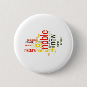 Badge Rond 5 Cm Décrivez-vous avec les adjectifs - N