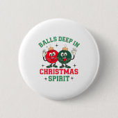 Badge Rond 5 Cm Deep In Christmas Srit  (Devant)