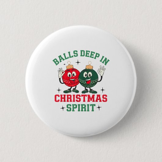 Badge Rond 5 Cm Deep In Christmas Srit  (Devant)