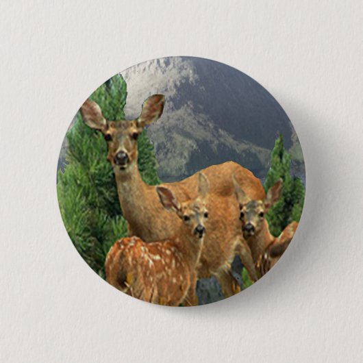 Badge Rond 5 Cm Deer Art (Devant)