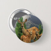 Badge Rond 5 Cm Deer Art (Devant & derrière)