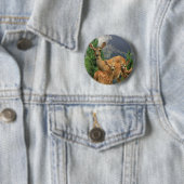 Badge Rond 5 Cm Deer Art (En situation)