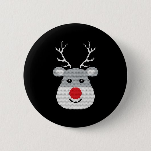 Badge Rond 5 Cm Deer Ugly Christmas (Devant)