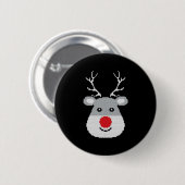 Badge Rond 5 Cm Deer Ugly Christmas (Devant & derrière)