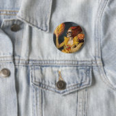 Badge Rond 5 Cm Déesse d'automne (En situation)