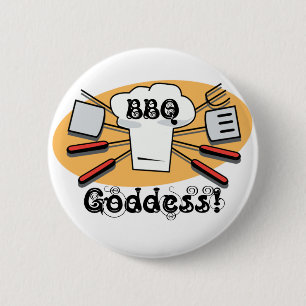 Badge Rond 5 Cm Déesse de BBQ