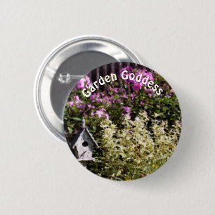 Badge Rond 5 Cm Déesse du jardin Fleur Jardin Mignon