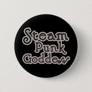 Badge Rond 5 Cm Déesse Steampunk