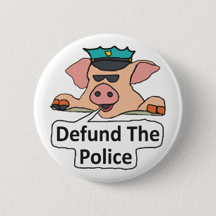Badge Rond 5 Cm Défendre La Police