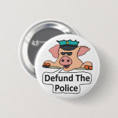 Badge Rond 5 Cm Défendre La Police (Devant & derrière)