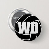 Badge Rond 5 Cm Défense de l'aile de Netball WD (Devant & derrière)