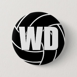 Badge Rond 5 Cm Défense de l'aile de Netball WD