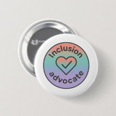 Badge Rond 5 Cm Défenseur de l'inclusion (Devant & derrière)