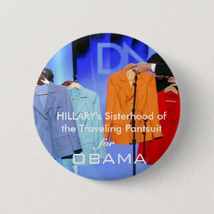 Badge Rond 5 Cm Défenseurs de Hillary Clinton pour Obama