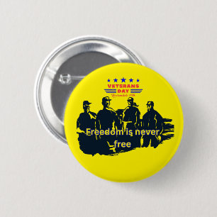Badge Rond 5 Cm Défenseurs de la liberté jaune brillant