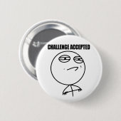 Badge Rond 5 Cm Défi admis (Devant & derrière)