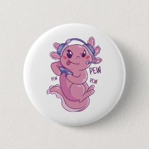 Badge Rond 5 Cm Défi de jeu Axolotl Blast