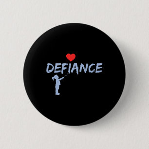 Badge Rond 5 Cm Défiance Anti Trump Impeachment Retraite Résister