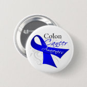 Badge Rond 5 Cm Défiler Ruban Colon Sensibilisation au cancer (Devant & derrière)